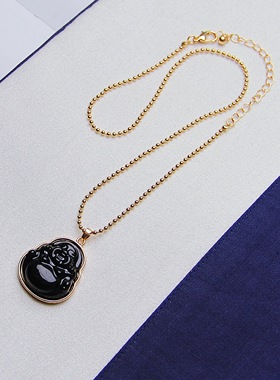 承李李原创设计黑玛瑙银吊坠