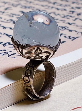 承李李原创设计风宝石玛瑙戒指