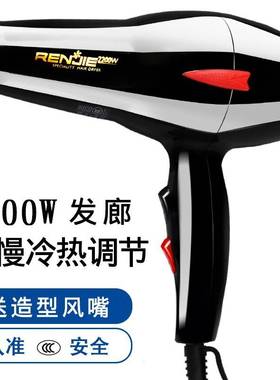 官方正品牌人杰理发店电吹风机2200W大功率专业冷热风RCE826吹风