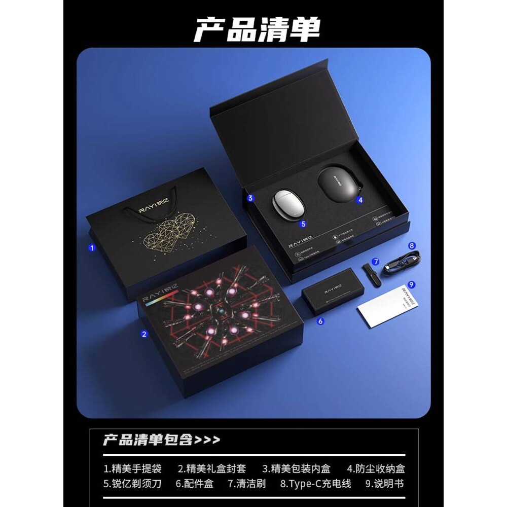 官方超人锐亿庆余年联名剃须刀RS293便携迷你电动刮胡刀送男友老