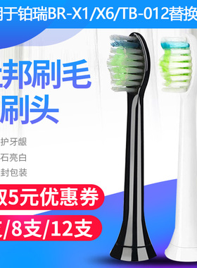 允辰佳 适用德国铂锐铂瑞电动牙刷BR-X1/X6/TB-012替换软毛牙刷头
