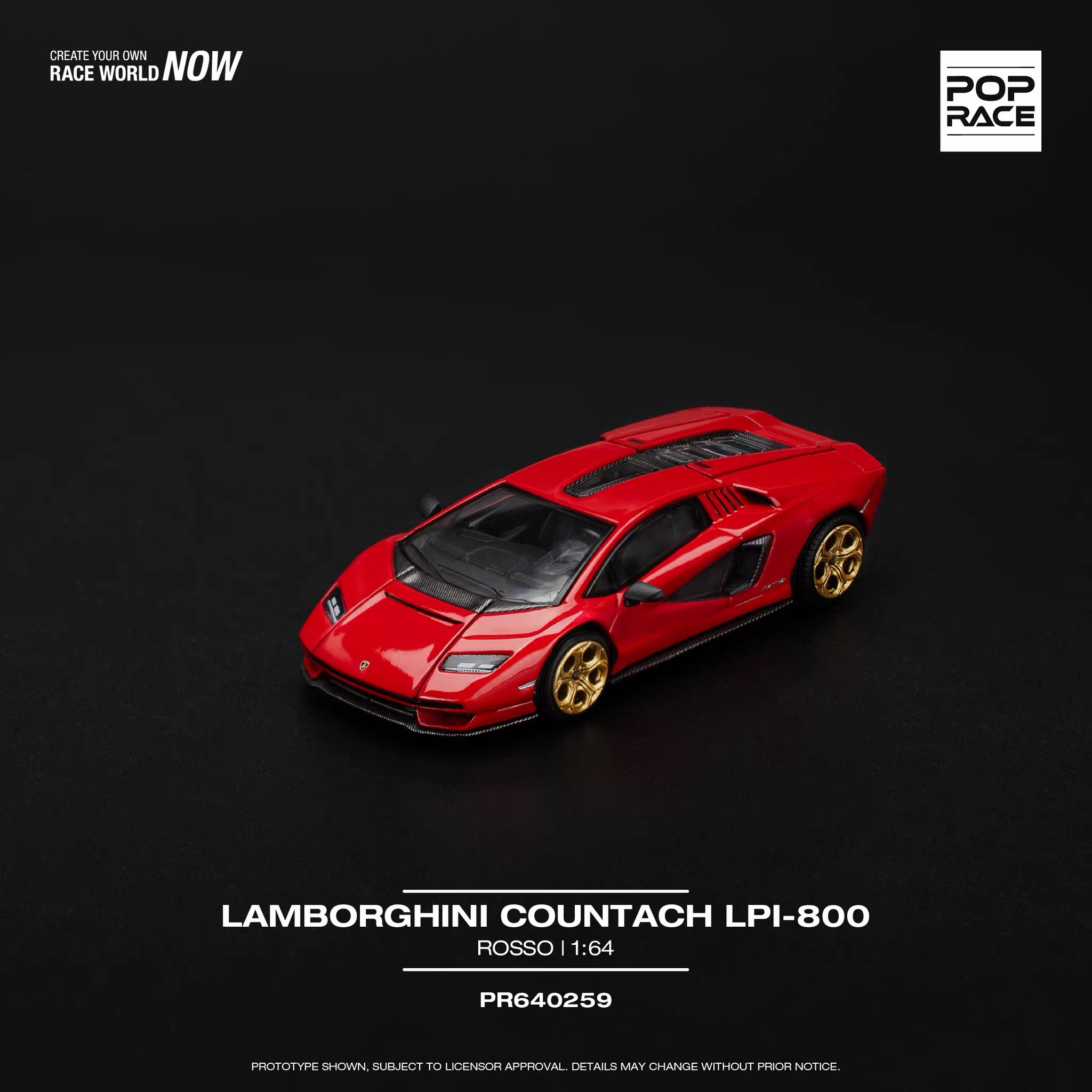 现货 POPRACE 兰博基尼 LAMBORGHINI COUNTACH LPI-800 PR640259