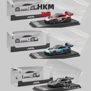 HKM 保时捷 911 992 GT3 R Rennsport Brumos 大尾翼 合金 1:64