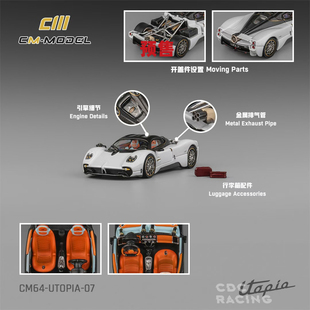 CM Model 帕加尼 乌托邦 Pagani Utopia 珠光白 合金 1:64