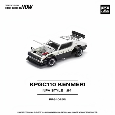 现货 POPRACE 日产 KPGC110 KENMERI GTR V8 drift PR640252