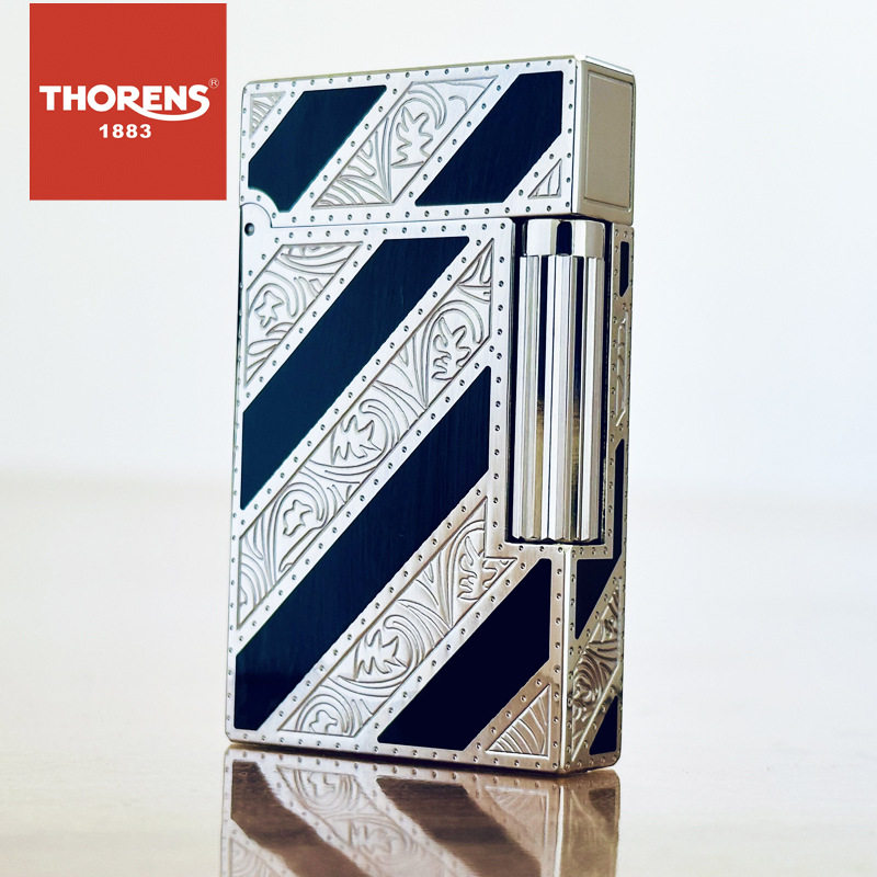 The brand originates from Switzerland's THORENS, Thorens Langsheng lighter, brass finely engraved steel sounder, resin surface, high-end