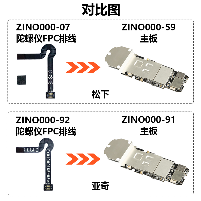 哈博森ZINOPRO无人机云台相机排线驱动线图传排线HY010C FPC主板
