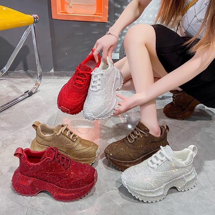 老爹鞋女鞋ins超火水钻满钻满时尚休闲鞋
