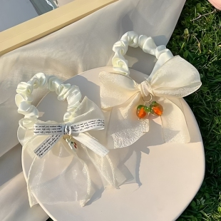 柿柿如意蝴蝶结发绳甜美女孩发饰扎发无痕小肠发圈高级感头绳头饰