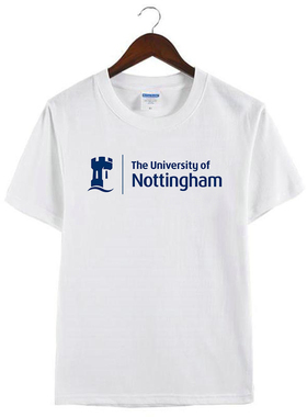 新款诺丁汉大学Nottingham诺大周边纯棉纪念衫男女短袖半袖T恤衣