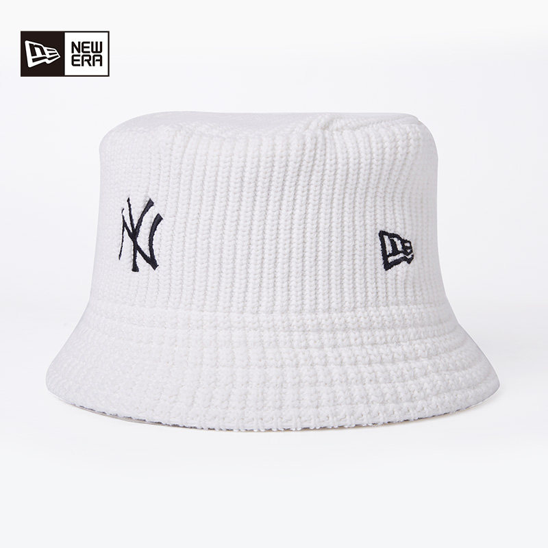 New Era纽亦华秋冬新款MLB渔夫帽男女潮流NY针织盆帽情侣