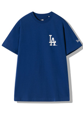 New Era纽亦华夏季系列短袖T恤男女同款MLB圆领印花蓝色13546444