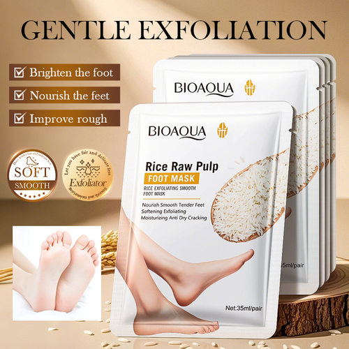 Rice Raw Pulp Foot Mask Exfoliating Smooth Tender Feet Soft