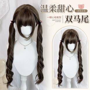 lolita假发双马尾长卷发日常仿真发长发假发全头套女