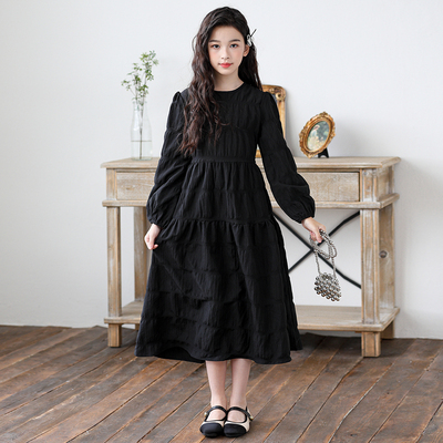 女童秋装连衣裙2024新款洋气