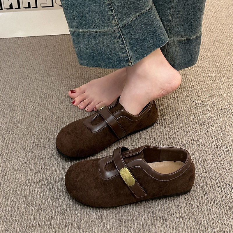 毛呢毛毛鞋女魔术贴平底玛丽珍单鞋,女鞋,浅口单鞋,淘宝优惠券,粉丝福利购,淘宝优惠卷