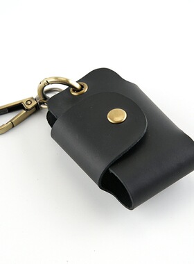 复古牛皮汽车钥匙包男士真皮通用简约拉链包迷你腰挂车钥匙保护套
