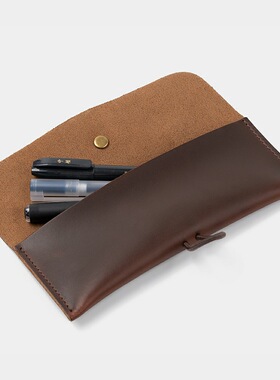 没有名字手作包文艺范装笔袋疯马皮文具收纳袋原创简约笔套个性潮