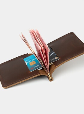 没有名字手作手工纯色男钱夹短款钱包女学生票据证件夹复古个性潮