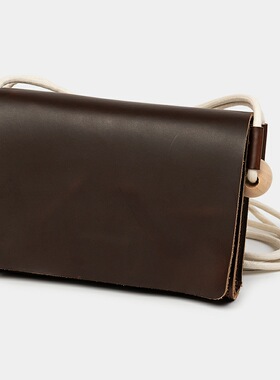 没有名字手作原创疯马皮手工小挎包女简约百搭单肩包斜挎包文艺风