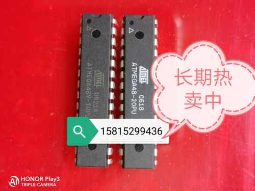 ATMEGA48V一PU Pl DlP28单片机直插芯片ATMEGA48V一Pu PI