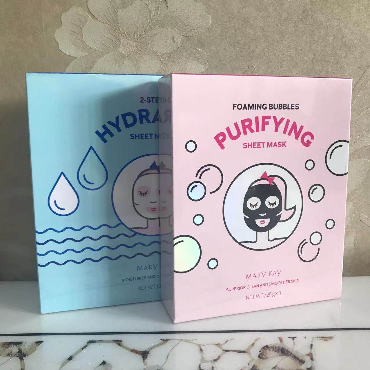 玫琳凯净透泡泡面膜  沁润鲜注面膜 8片 加法减法面膜贴 清洁保湿