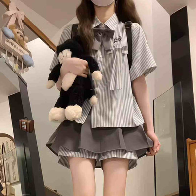 女大童夏季新款学生洋气短袖套装
