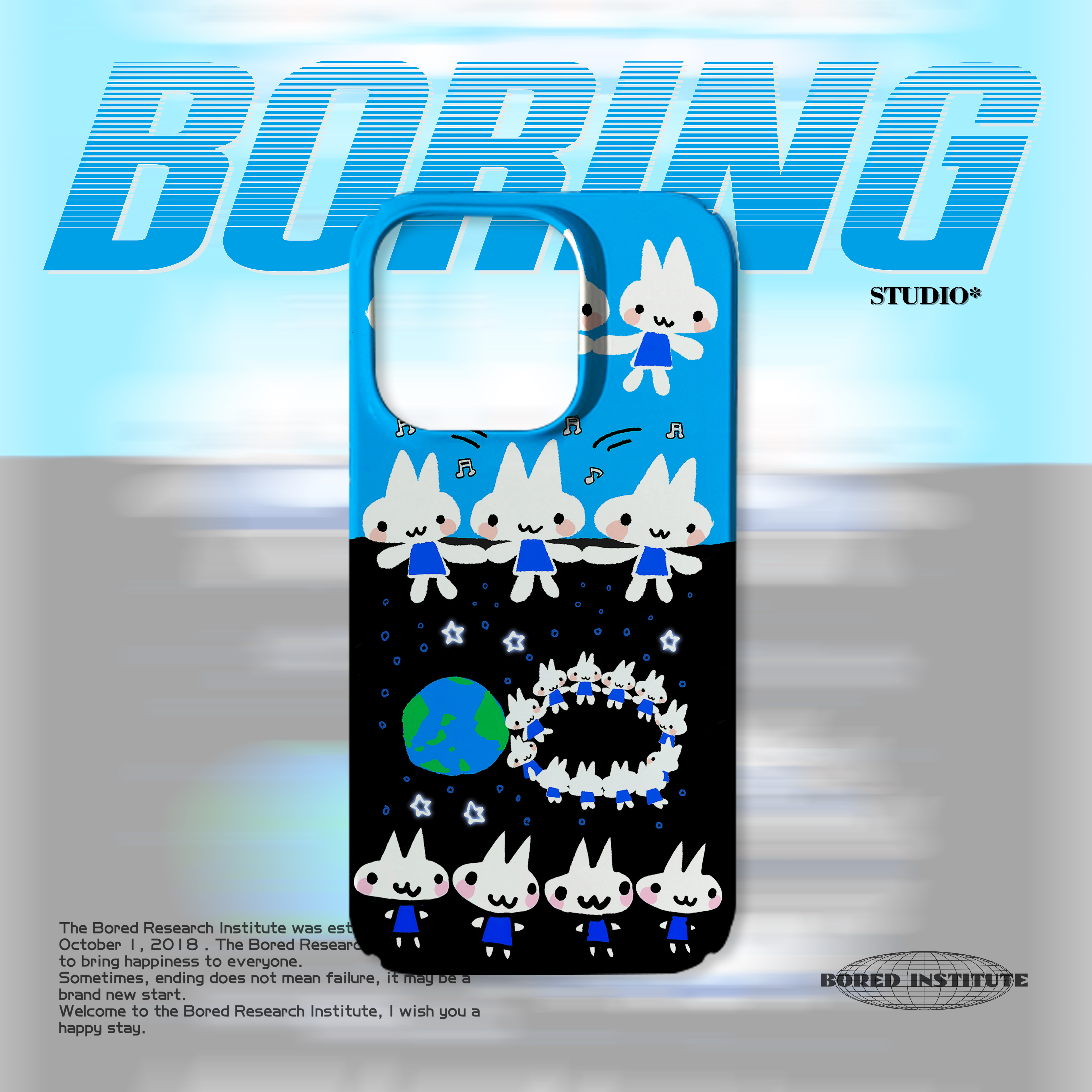 宇宙可爱小兔卡通插画潮流童趣蓝色适用于苹果IPhone17/16pro/14/13/17pro/15promax菲林磁吸手机壳IMD软壳,3C数码配件,手机保护套/壳,淘宝优惠券,粉丝福利购,淘宝优惠卷