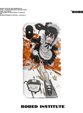 小众二次元插画jun恶搞街头简约适用于IPhoneXs/11/12/13/14/15/16菲林手机壳imd硅胶软壳小米华为