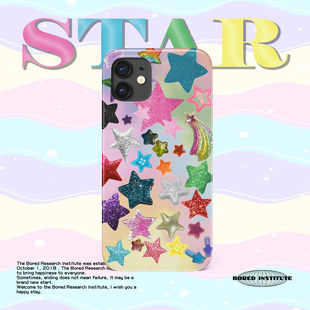 14promax 13pro 16菲林手机壳IMD软壳 小众复古潮流星星Y2K渐变潮流多巴胺艺术适用于苹果IPhone15