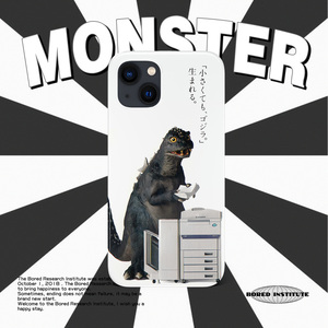 可爱小怪兽打印恶搞复古日系简约潮流艺术适用于苹果IPhone15/14promax/13pro/12/11/xs/16菲林手机壳IMD软壳