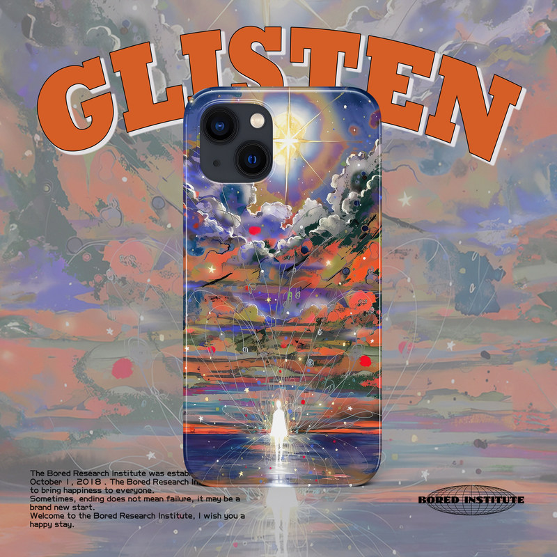 闪光抽象光影噪点复古简约云端艺术分裂适用于苹果IPhone15/14plus/13pro/12/11/16/16pro菲林手机壳IMD软壳