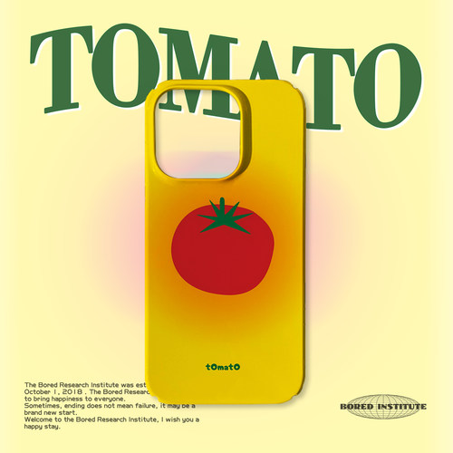 简约复古西红柿卡通插画可爱艺术适用于苹果IPhone15/14plus/13pro/12/11/16/16promax菲林磁吸手机壳IMD软壳