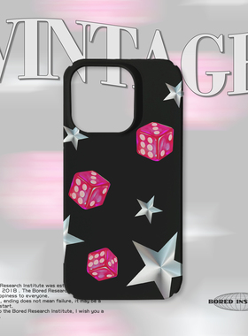 艺术骰子星星插画小众简约潮流ins风适用于IPhone15/14plus/13pro/12/16/16promax/17菲林磁吸手机壳IMD软壳