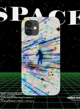 小众科幻穿越时空小人泼墨梦境梦幻潮流适用于苹果IPhone16/XR/11/12/13pro/14promax/15菲林手机壳IMD软壳