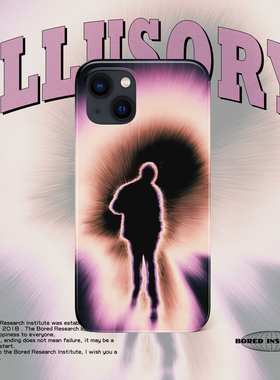 未来虚幻穿越时光赛朋克小众噪点紫色适用于苹果IPhone15/14plus/13pro/12/11/16/16promax菲林手机壳IMD软壳