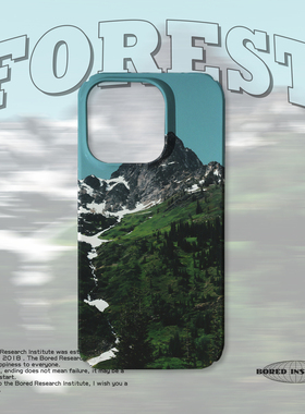 雪山绿色森林小众复古天空艺术潮适用于苹果IPhone15/14plus/13pro/12/11/16/16promax菲林磁吸手机壳IMD软壳