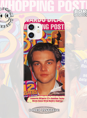 莱奥纳多欧美明星海报复古怀旧适用于IPhone11/12/13promax/14/15/16菲林手机壳imd硅胶软壳小米华为