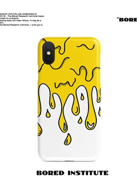 黄色溶解火焰潮原创适用于小米10IPhone7/8p/X/XS/XR/11/12/14/15/16菲林手机壳imd硅胶软壳小米华为