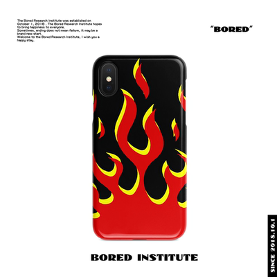 红黄火焰嘻哈复古潮牌适用