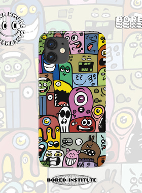 小众复古美式潮流叠加卡通大眼仔适用于IPhone11/12/13pro/14/15/16菲林手机壳imd硅胶软壳小米华为