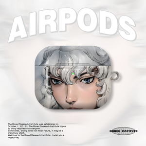 复古白发少年艺术小众日系亚文化ins适用于AirPods3代耳机壳AirPodsPro第二代/一代保护套光面硬壳AirPods4代
