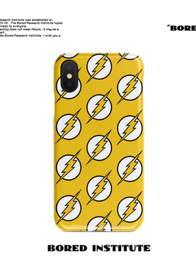 简约黄色闪电潮牌适用于华为苹果IPhone7/8p/X/XS/XR/11/12/14/15/16菲林手机壳imd硅胶软壳小米VIVO