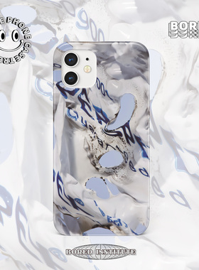 小众肖宇梁同款宇宙艺术冰块简约适用于IPhoneX11/12/13pro/14/15/16菲林手机壳imd硅胶软壳小米华为