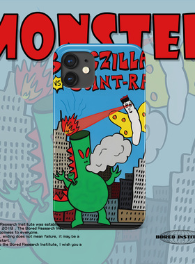 美式卡通哥斯拉与怪兽插画适用于苹果IPhone11/12/13/14pro/15promax/16pro菲林手机壳imd软壳小米华为OPPO