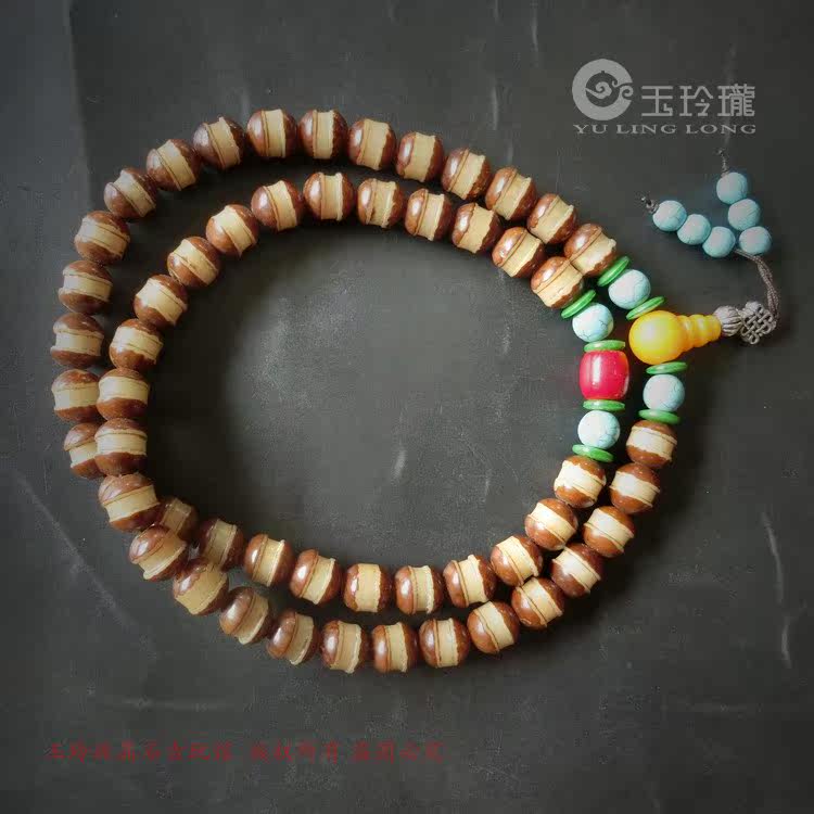 带皮菩提根手串菩提佛珠手链菩提佛珠念珠车饰挂件文玩盘玩果实串