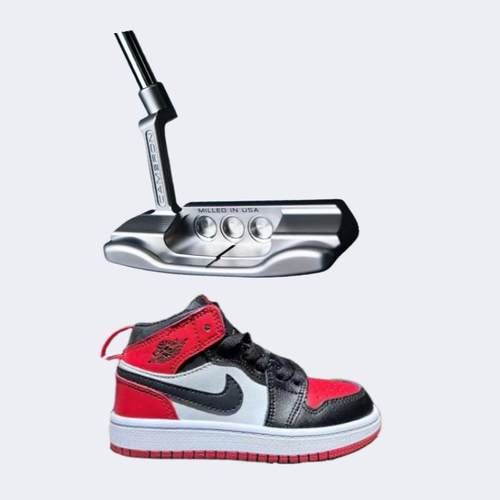 高尔夫球推杆套直杆特色球鞋推杆保护套L形杆头帽套通用1字型直条