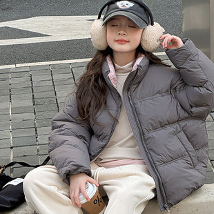 女童短款棉衣2025新款女大童超好看羽绒棉棉服初中生冬季加厚棉袄