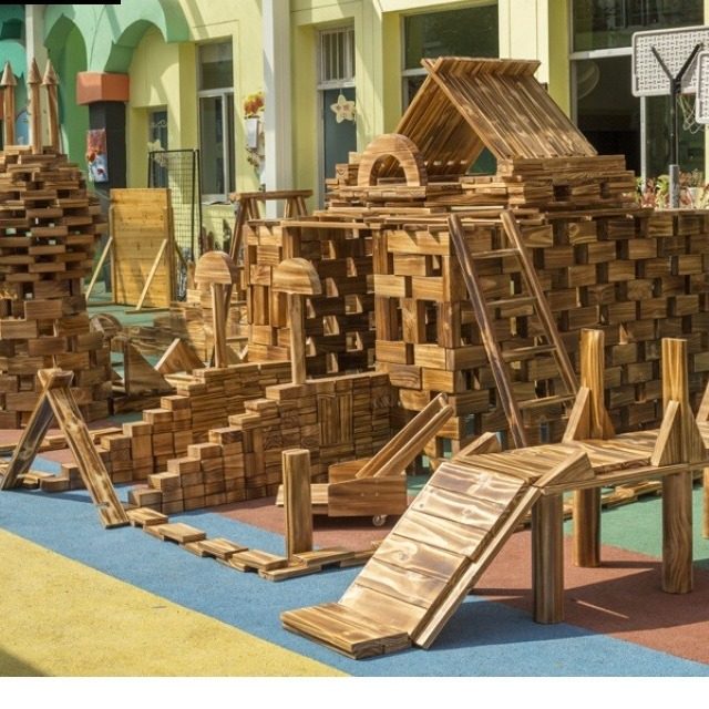 超大块幼教大型幼儿园建构区户外碳化木制碳烧原木实木质积木玩具,玩具/童车/益智/积木/模型,木质积木,淘宝优惠券,粉丝福利购,淘宝优惠卷