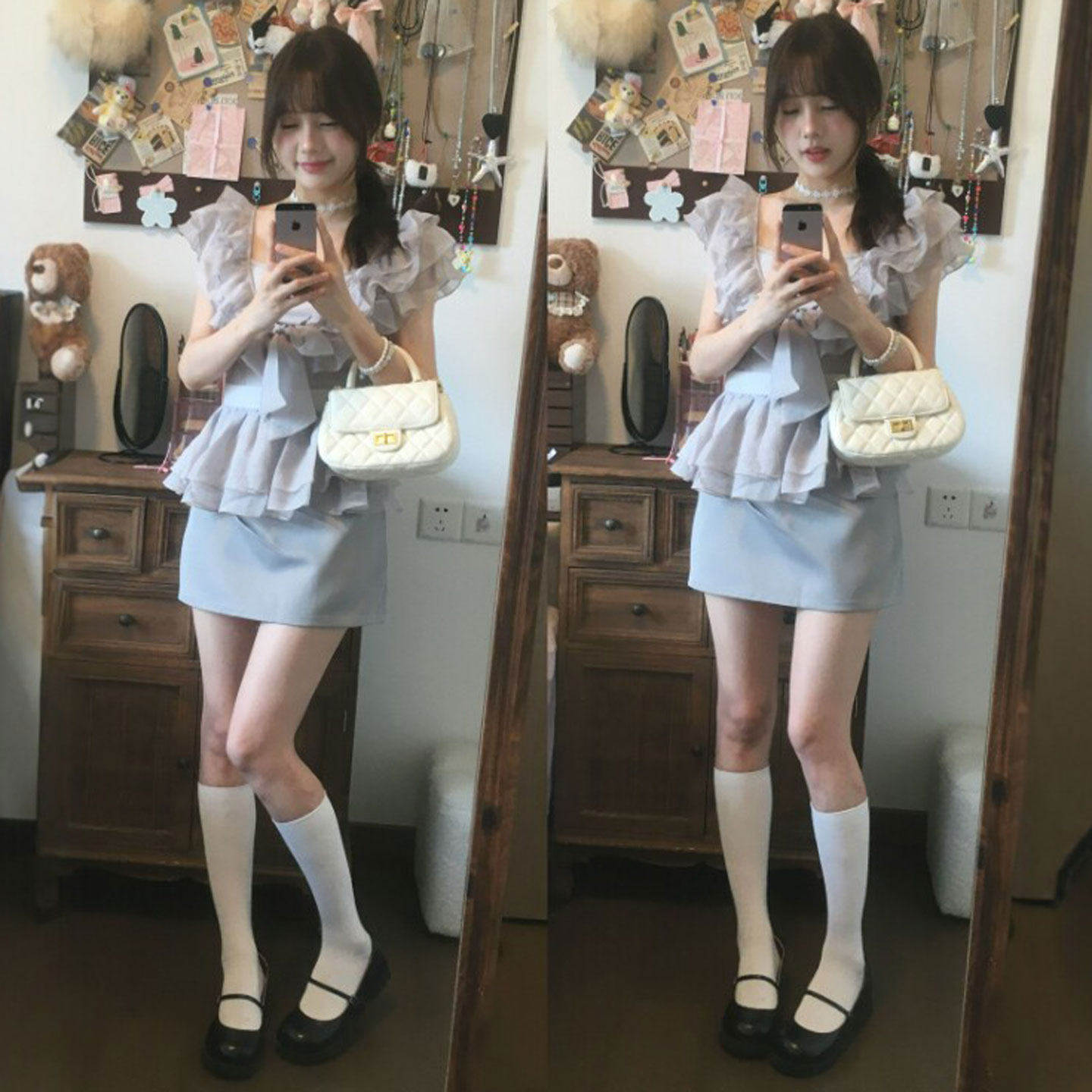 专柜正品法式独特超好看的上衣吊时尚套装